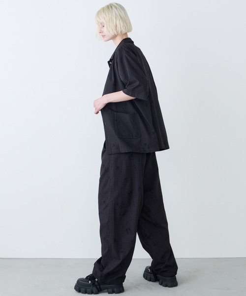 AIVER（アイバー）の「AIVER　ドットメッシュナイトカモS/Sシャツ（シャツ/ブラウス・メンズ・ブラック/オフホワイト・LARGE/MEDIUM/SMALL）」の13枚目の写真