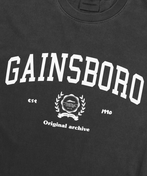GAINSBORO（ゲインズボロ）の「[クールコットン] ピグメントアーチレタリングTシャツ_ダークグレー（Tシャツ/カットソー・レディース・その他・X-SMALL/LARGE/MEDIUM/SMALL）」の4枚目の写真