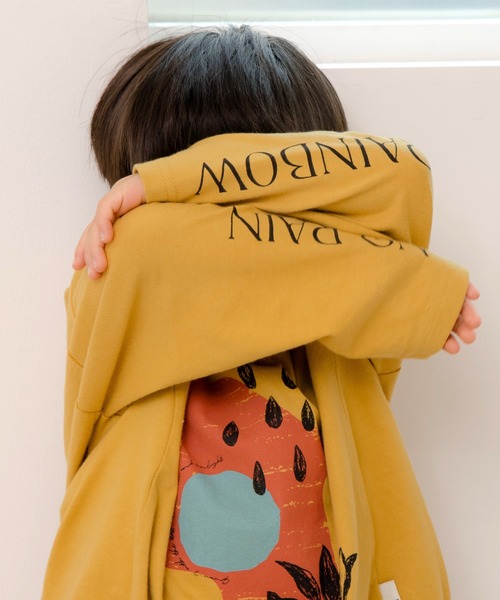 MAKE YOUR DAY（メイクユアデイ）の「抽象レイン柄変形長袖Tシャツ■80～140cm（Tシャツ/カットソー・キッズ・イエロー/グレー・80/90/100/110/120/130/140）」の11枚目の写真
