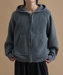 epnok | メランジルーズニットジップフーディ(パーカー)