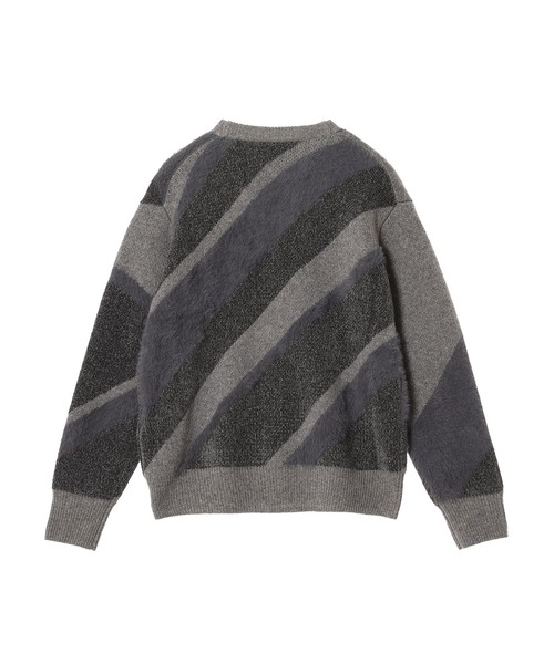 TOGA PULLA（トーガ　プルラ）の「TOGA PULLA Regimental knit cardigan TZ252-XO966（カーディガン/ボレロ・レディース・ブラック/グレー・MEDIUM）」の3枚目の写真