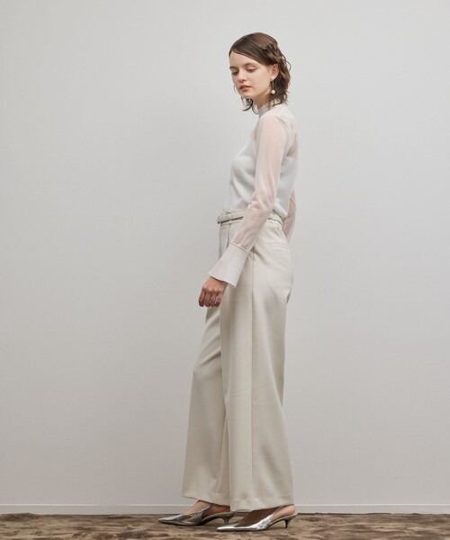 GRACE CONTINENTAL（グレースコンチネンタル）の「ダブルクロスワイドパンツ（その他パンツ・レディース・ブラック/キナリ・38/36）」の14枚目の写真