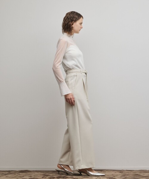 GRACE CONTINENTAL（グレースコンチネンタル）の「ダブルクロスワイドパンツ（その他パンツ・レディース・ブラック/キナリ・38/36）」の16枚目の写真