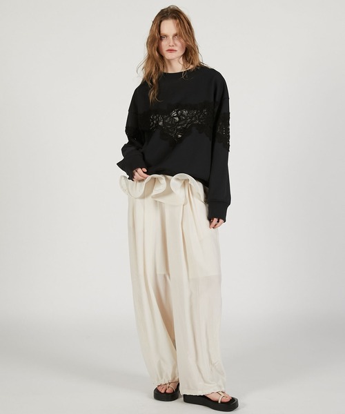 PRANK PROJECT(プランクプロジェクト)の「ペプラムバルーンパンツ / Peplum Balloon Pants(その他パンツ・レディース・ブラック/アイボリー・36/38)」の3枚目の写真