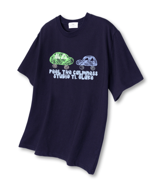TI.GLAKE(ティーグレイク)の「ツーカスケッチ 半袖Tシャツ ネイビー(Tシャツ/カットソー・レディース・その他・LARGE/X-LARGE/XX-LARGE)」の1枚目の写真
