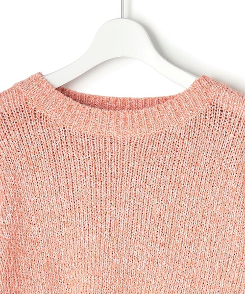 23区 L(ニジュウサンクオオキイサイズ)の「コットンコードミックス クロップド ニット(ニット/セーター・レディース・ライトイエロー系5/スカイブルー系5/ベージュ系5/ピンク系5・44/46)」の16枚目の写真