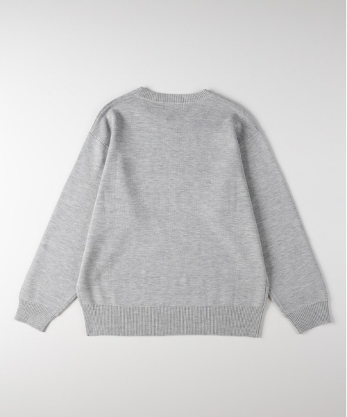 BACK NUMBER（バックナンバー）の「BACK NUMBER(バックナンバー)【メンズ】アクリルロゴクルーネックセーター（ニット/セーター・メンズ・ブラック/ネイビー/ライトグレー・M/XL/L）」の4枚目の写真