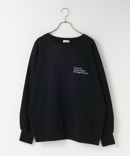 LOWRYS FARM(ローリーズファーム)の「チビロゴウラケプルオーバー 639308(スウェット・レディース・ブラック/アイボリー/グレー/ブルー・FREE)」の3枚目の写真