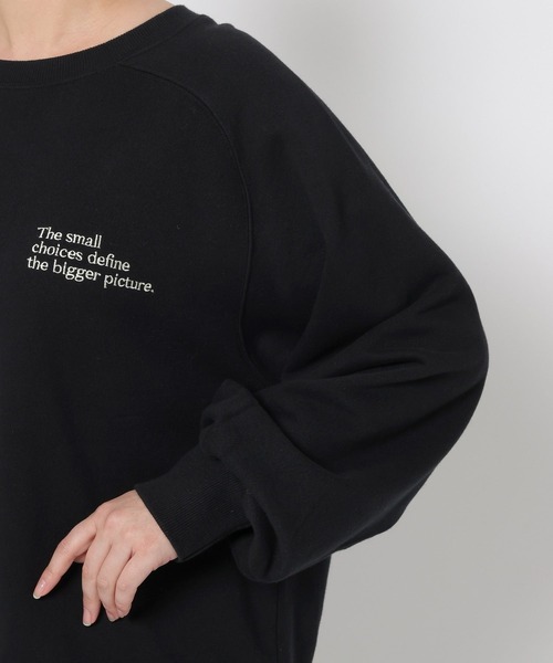 LOWRYS FARM(ローリーズファーム)の「チビロゴウラケプルオーバー 639308(スウェット・レディース・ブラック/アイボリー/グレー/ブルー・FREE)」の9枚目の写真