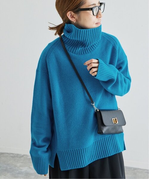 FRAMeWORK（フレームワーク）の「≪一部カラーWEB限定 / 追加≫AQUA タートルプルオーバー 3（ニット/セーター・レディース・ネイビー/ライトグレー/サックスブルー/ブラウン系その他/ブラック・FREE）」の5枚目の写真