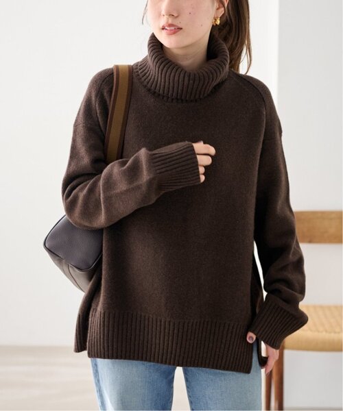 FRAMeWORK（フレームワーク）の「≪一部カラーWEB限定 / 追加≫AQUA タートルプルオーバー 3（ニット/セーター・レディース・ネイビー/ライトグレー/サックスブルー/ブラウン系その他/ブラック・FREE）」の7枚目の写真