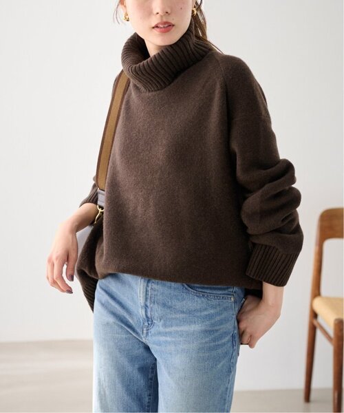 FRAMeWORK（フレームワーク）の「≪一部カラーWEB限定 / 追加≫AQUA タートルプルオーバー 3（ニット/セーター・レディース・ネイビー/ライトグレー/サックスブルー/ブラウン系その他/ブラック・FREE）」の8枚目の写真