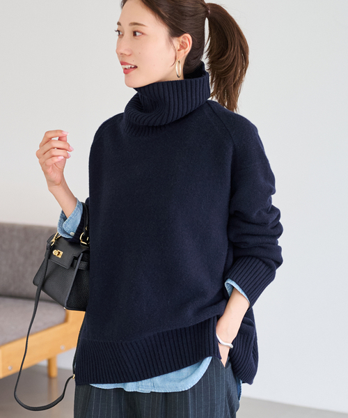 FRAMeWORK（フレームワーク）の「≪一部カラーWEB限定 / 追加≫AQUA タートルプルオーバー 3（ニット/セーター・レディース・ネイビー/ライトグレー/サックスブルー/ブラウン系その他/ブラック・FREE）」の16枚目の写真