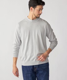 SHIPS:〈手洗い可能〉HANDFRAME 16ゲージ コットン/ウール モックネック ニット