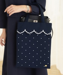 le reve vaniller（ル レーヴ ヴァニレ）の「縦型 ドット スカラップ サブバッグ le reve vaniller（ハンドバッグ）」