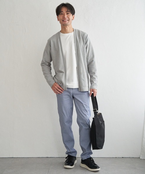 ikka(イッカ)の「ダブルフェイスDRY鹿の子カーディガン(カーディガン/ボレロ・メンズ・ブラック/ベージュ/ネイビー/グレー・M/L/XL/S)」の12枚目の写真