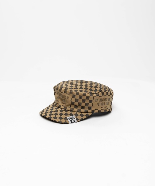 Maison MIHARA YASUHIRO(メゾンミハラヤスヒロ)の「Check Printed Work Cap(キャップ・メンズ・ブルー/ベージュ/ブラック/ブラウン/イエロー/ホワイト/ピンク・FREE)」の3枚目の写真