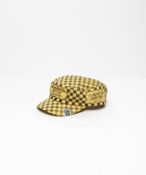 Maison MIHARA YASUHIRO(メゾンミハラヤスヒロ)の「Check Printed Work Cap(キャップ・メンズ・ブルー/ベージュ/ブラック/ブラウン/イエロー/ホワイト/ピンク・FREE)」の6枚目の写真