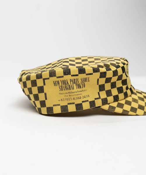 Maison MIHARA YASUHIRO(メゾンミハラヤスヒロ)の「Check Printed Work Cap(キャップ・メンズ・ブルー/ベージュ/ブラック/ブラウン/イエロー/ホワイト/ピンク・FREE)」の17枚目の写真