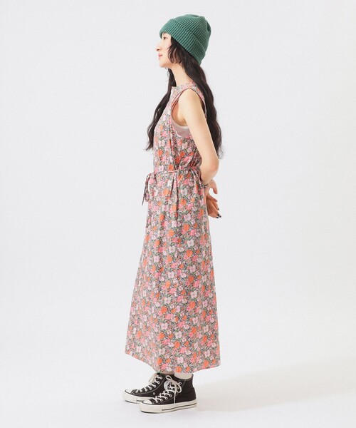 BEAMS BOY(ビームスボーイ)の「リバティ ベルト ノースリーブ ワンピース(ワンピース・レディース・ピンク/イエロー・ONE SIZE)」の10枚目の写真