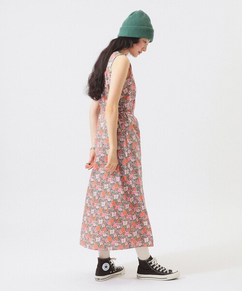 BEAMS BOY(ビームスボーイ)の「リバティ ベルト ノースリーブ ワンピース(ワンピース・レディース・ピンク/イエロー・ONE SIZE)」の12枚目の写真