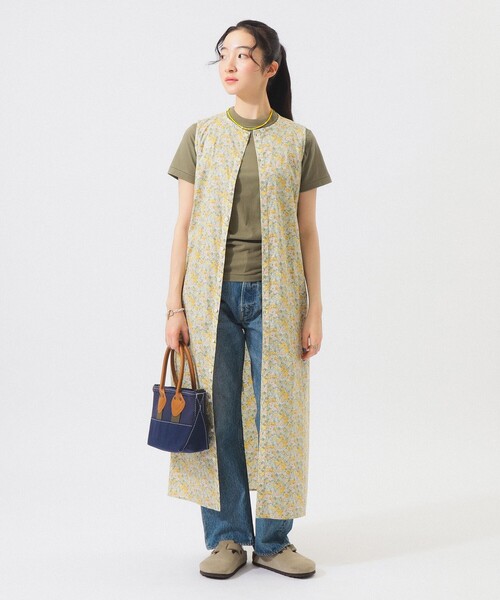 BEAMS BOY(ビームスボーイ)の「リバティ ベルト ノースリーブ ワンピース(ワンピース・レディース・ピンク/イエロー・ONE SIZE)」の13枚目の写真