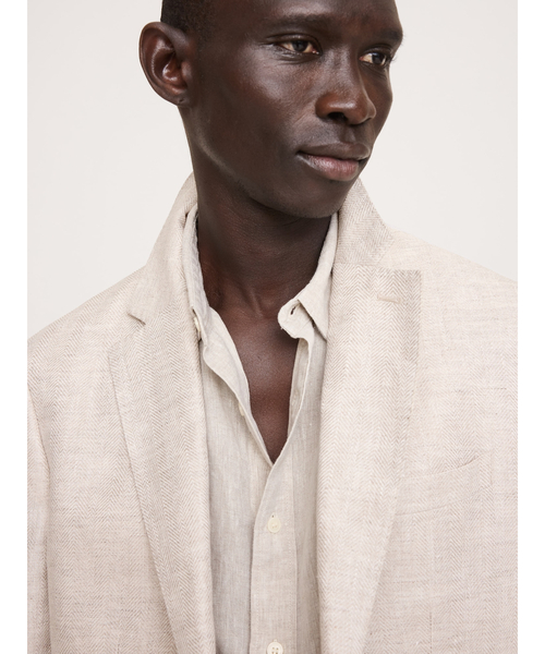 Banana Republic（バナナリパブリック）の「ヘリンボーン リネン スーツジャケット（スーツジャケット・メンズ・ナチュラル・40/38/36/34/42）」の6枚目の写真