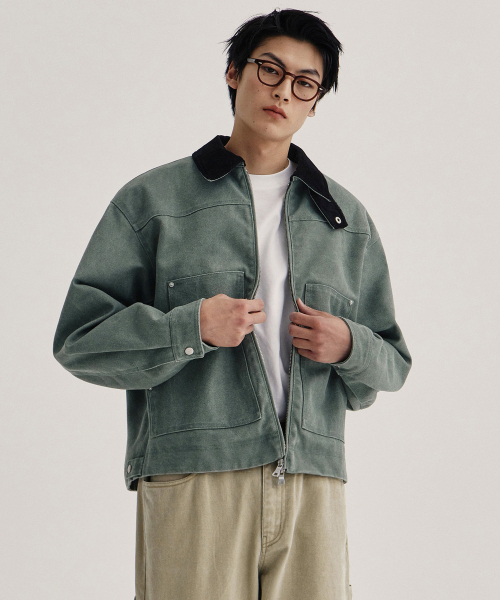 KIIMUIR（キミュア）の「ヴィンテージワークジャケット_カーキ（ブルゾン・レディース・カーキ・MEDIUM/LARGE/X-LARGE）」の2枚目の写真