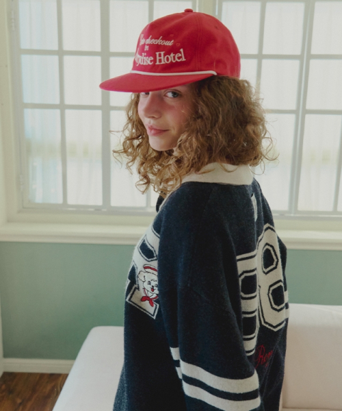 RONRON(ロンロン)の「LATE CHECK-OUT LETTERING BALL CAP RED(キャップ・レディース・その他・FREE)」の5枚目の写真