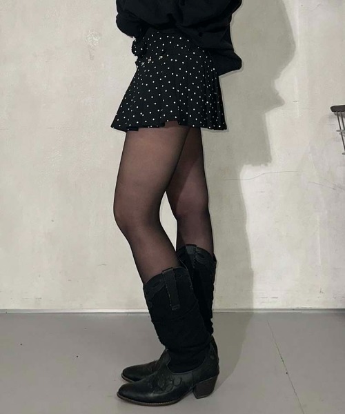 sedacle girl(セダクルガール)の「ドットプリーツミニスカート(スカート・レディース・グレー/ブラック・FREE)」の5枚目の写真