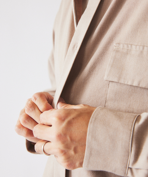 JOURNAL STANDARD relume（ジャーナルスタンダード　レリューム）の「JAMES FABRIC / ジェームスファブリック ソフト ツイルシャツ（シャツ/ブラウス・メンズ・ベージュ系その他/ライトグレー/ライトブルー・LARGE/MEDIUM）」の6枚目の写真