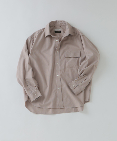 JOURNAL STANDARD relume（ジャーナルスタンダード　レリューム）の「JAMES FABRIC / ジェームスファブリック ソフト ツイルシャツ（シャツ/ブラウス・メンズ・ベージュ系その他/ライトグレー/ライトブルー・LARGE/MEDIUM）」の19枚目の写真