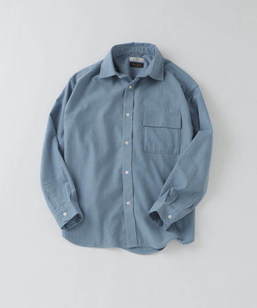 JOURNAL STANDARD relume（ジャーナルスタンダード　レリューム）の「JAMES FABRIC / ジェームスファブリック ソフト ツイルシャツ（シャツ/ブラウス・メンズ・ベージュ系その他/ライトグレー/ライトブルー・LARGE/MEDIUM）」の20枚目の写真