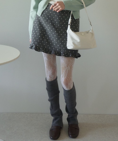Birthday room(バースデイルーム)の「ドットフリルミニスカート/dot frill mini skirt(スカート・レディース・グレー/ブラック・FREE)」の11枚目の写真