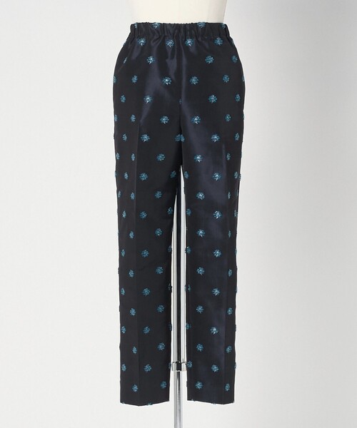 LOEFF(ロエフ)の「<LOEFF>ピンポンツリースポンジ ジャガード パンツ(その他パンツ・レディース・ネイビー・1/0)」の1枚目の写真