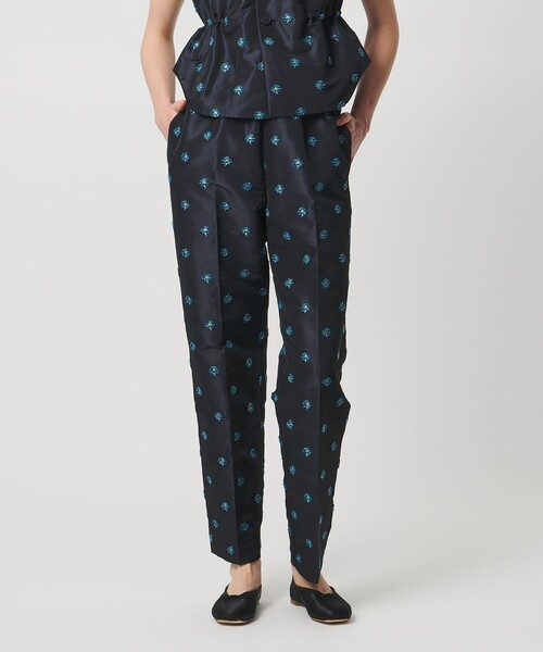 LOEFF(ロエフ)の「<LOEFF>ピンポンツリースポンジ ジャガード パンツ(その他パンツ・レディース・ネイビー・1/0)」の3枚目の写真