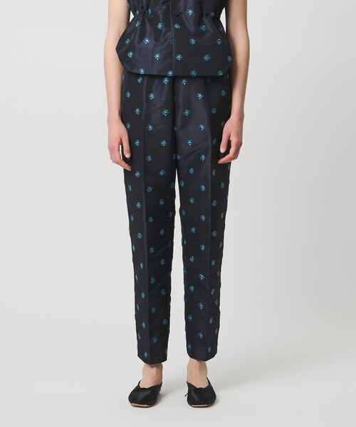 LOEFF(ロエフ)の「<LOEFF>ピンポンツリースポンジ ジャガード パンツ(その他パンツ・レディース・ネイビー・1/0)」の7枚目の写真