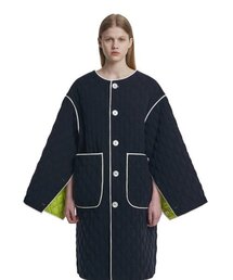 TRUNK PROJECT（トランクプロジェクト）の「Reversible Cape Quilted Jacket_Navy/Yellow（ダッフルコート）」