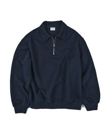 プルオーバー半ジップカラー スウェット [ネイビー]