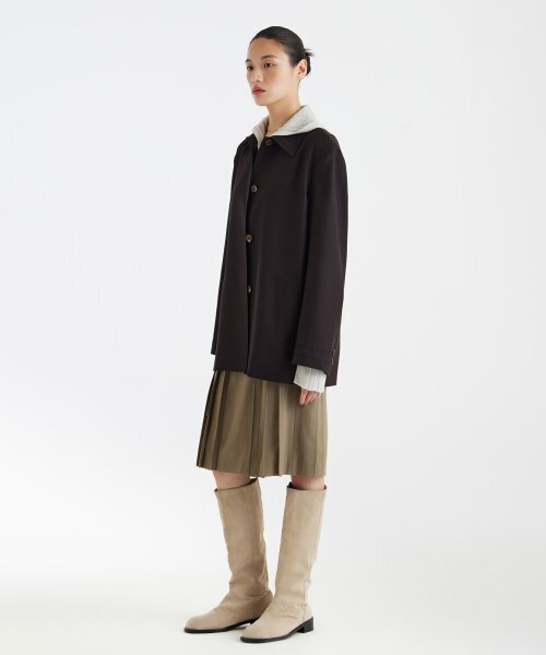 YOUTH(ユース)の「Single Midi Jacket - Brown(トレンチコート・レディース・その他・S/M)」の2枚目の写真