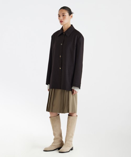 YOUTH(ユース)の「Single Midi Jacket - Brown(トレンチコート・レディース・その他・S/M)」の3枚目の写真