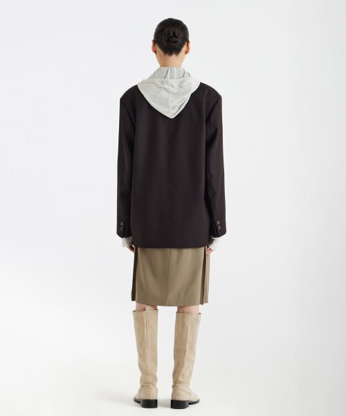 YOUTH(ユース)の「Single Midi Jacket - Brown(トレンチコート・レディース・その他・S/M)」の4枚目の写真