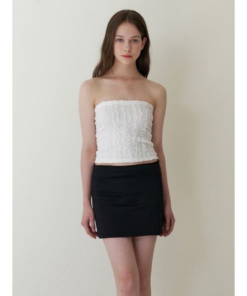 KINDABABY(カインダベイビー)の「lacy petal tube top - white(その他トップス・レディース・ホワイト・FREE)」の4枚目の写真