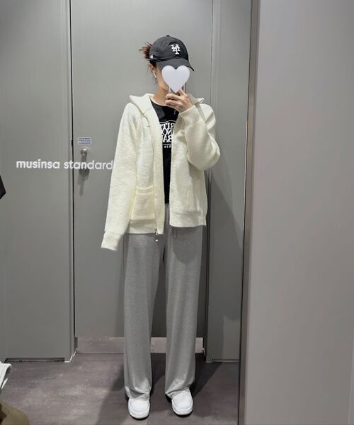MUSINSA STANDARD WOMAN（ムシンサスタンダードウーマン）の「ウィメンズジャージワイドラウンジパンツ [ミディアムグレー]（スウェットパンツ・レディース・その他・LARGE/X-SMALL/SMALL/MEDIUM）」の2枚目の写真