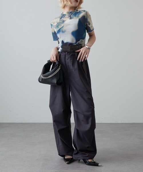 Lui's（ルイス）の「パラシュートスラックスパンツ（カーゴパンツ・レディース・ベージュ/ブラック/チャコールグレー・FREE）」の21枚目の写真