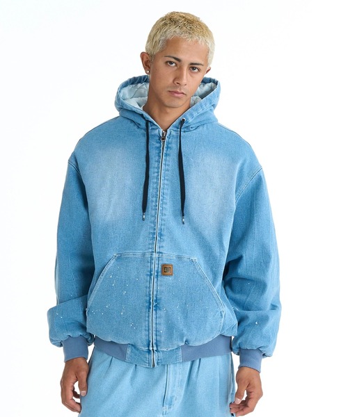 DC SHOES（ディーシーシューズ）の「DC SHOES メンズ 26 HOODED JACKET フーディジャケット アウター【2026年春夏モデル】/DCジップアップパーカー・フーディー（ブルゾン・メンズ・インディゴブルー/マルチ/ライトブルー/キャメル/ライトインディゴブルー・LARGE/X-LARGE/MEDIUM/SMALL）」の2枚目の写真
