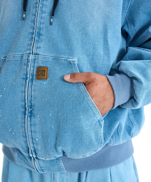 DC SHOES（ディーシーシューズ）の「DC SHOES メンズ 26 HOODED JACKET フーディジャケット アウター【2026年春夏モデル】/DCジップアップパーカー・フーディー（ブルゾン・メンズ・インディゴブルー/マルチ/ライトブルー/キャメル/ライトインディゴブルー・LARGE/X-LARGE/MEDIUM/SMALL）」の17枚目の写真