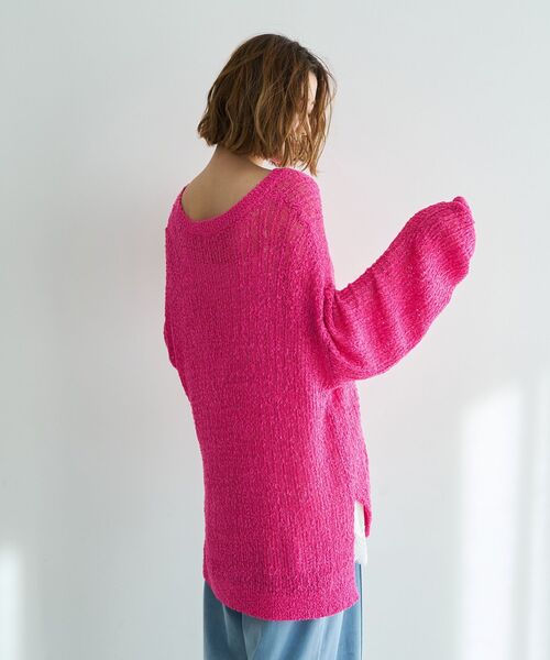 Editt by YECCA VECCA(エディットバイイェッカヴェッカ)の「ルーズニットプルオーバー(ニット/セーター・レディース・ピンク/その他7/アイボリー・FREE)」の9枚目の写真