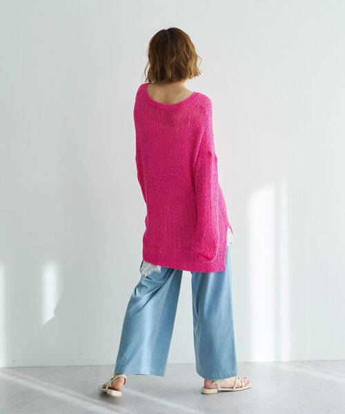 Editt by YECCA VECCA(エディットバイイェッカヴェッカ)の「ルーズニットプルオーバー(ニット/セーター・レディース・ピンク/その他7/アイボリー・FREE)」の15枚目の写真