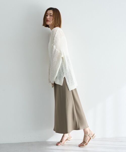 Editt by YECCA VECCA(エディットバイイェッカヴェッカ)の「ルーズニットプルオーバー(ニット/セーター・レディース・ピンク/その他7/アイボリー・FREE)」の21枚目の写真